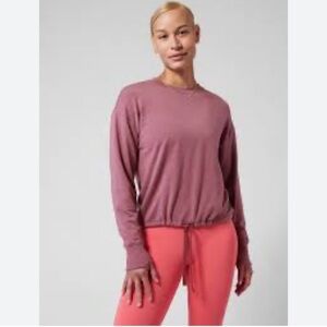 Athleta Marina Tie Waist mauve Sweatshirt, XS